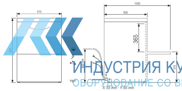 Машина посудомоечная Elettrobar Fast 60M - продажа, доставка, сервис, фото № 18866