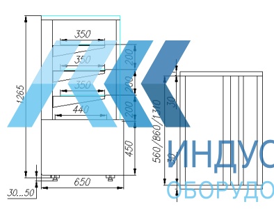 Витрина нейтральная Полюс 0,9 Carboma Сube - продажа, доставка, сервис, фото № 21397