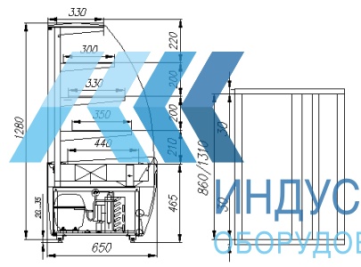 Витрина нейтральная Полюс 1,3 Carboma - продажа, доставка, сервис, фото № 21399