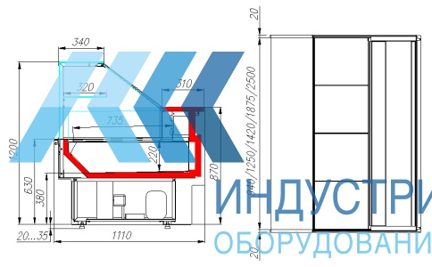 Витрина нейтральная Полюс 2,0 Carboma (GC110 N 2,0-1) - продажа, доставка, сервис, фото № 21510
