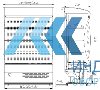 Витрина пристенная Полюс ВХСп-1,3 (F 20-07 VM 1,3-2) - продажа, доставка, сервис, фото № 21646