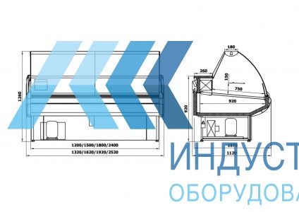 Витрина универсальная Enteco Вилия 240 BCн без боковин (-6…+6) - продажа, доставка, сервис, фото № 22492