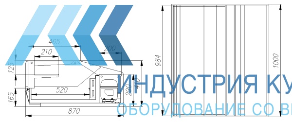 Витрина холодильная Полюс ВХС-1,0 Cube Арго XL Техно (АС87 SM 1,0-1) - продажа, доставка, сервис, фото № 21415