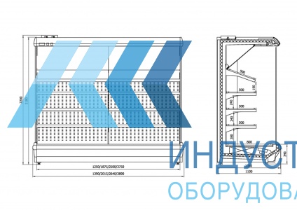 Горка фруктовая Enteco Немига П2 Cube1 125 ВВ (высота 2200 мм) (+1...+10) - продажа, доставка, сервис, фото № 22742