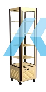 Шкаф кондитерский Полюс Carboma D4 VM 120-1 (R120C коричнево-золотой, 1/2, INOX) - продажа, доставка, сервис, фото № 21763